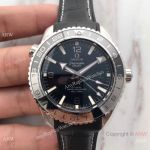 Swiss Copy Omega Seamaster GMT 600m Watch SS New Black&Silver Bezel